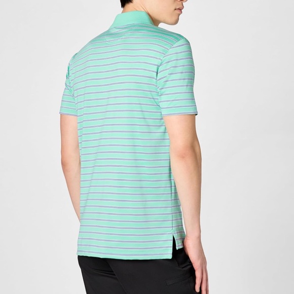 NWT Brooks Brothers Minty Green Striped Polo Shirt - Picture 2 of 4